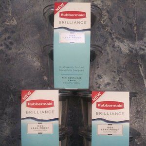 Rubbermaid Brilliance Food Storage Container 3 Packs of 2 6 Total